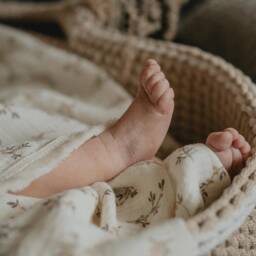 Baby Boho Blanket, Swaddle Fringe Muslin, Newborn Receiving Nursing Coverup - thumbnail 3