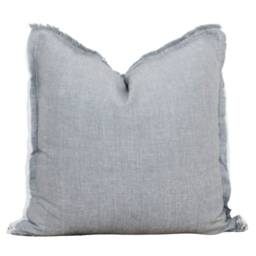 stone Gray Fringe Pillow Cover 20 X 26 Neutral Layering Decorative Throw - thumbnail 2