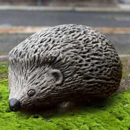 Stone Hedgehog Decor Concrete Garden Animal Sculpture Cute Yard Statue Cement Woodland Ornament Outdoor Wildlife Figurine Yard Art - thumbnail 1