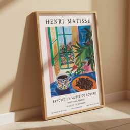 Henri Matisse Poster, Coffee Kitchen Decor, The Open Window, Floral Art, Boho Botanical Bedroom Wall Art - thumbnail 2