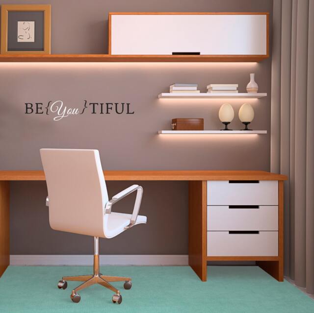 Be You Tiful Inspirational Quote - Wall Decal Custom Vinyl Art Stickers - image 1