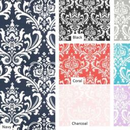 "Pair 25 Or 50"" Wide Of Premier Prints Ozborne Damask Drapes Panels Cafe Curtains 24 48 63 72 84 96 108 120" - thumbnail 2
