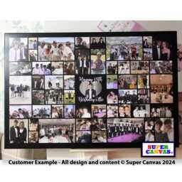 Happy Birthday Any Age Personalised Sister Mum Dad Brother Wife Husband Friend Party Photo Display Board Framed Canvas Print Gift - thumbnail 1