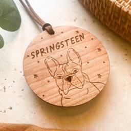 French Bulldog Christmas Bauble Personalised Wooden Pet Ornament - thumbnail 2