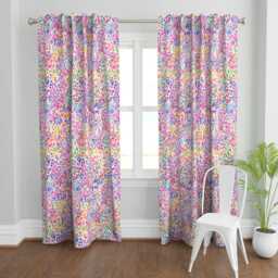 Rainbow Curtain Panel - Modern Colorful Pastel Abstract Watercolor Polka Dots Custom Lighthearted By Mjmstudio - thumbnail 2