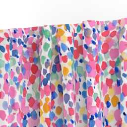Rainbow Curtain Panel - Modern Colorful Pastel Abstract Watercolor Polka Dots Custom Lighthearted By Mjmstudio - thumbnail 3
