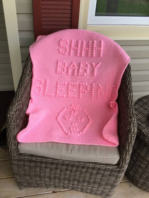 Shhh Baby Sleeping Quick & Easy Crochet Blanket - image 1