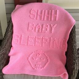 Shhh Baby Sleeping Quick & Easy Crochet Blanket - thumbnail 2