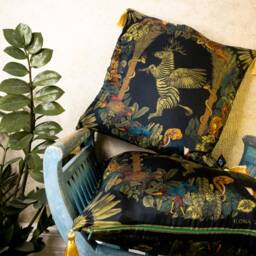 Handmade Silk Cushion Cover Zebra Animal Print Throw Pillow - thumbnail 2
