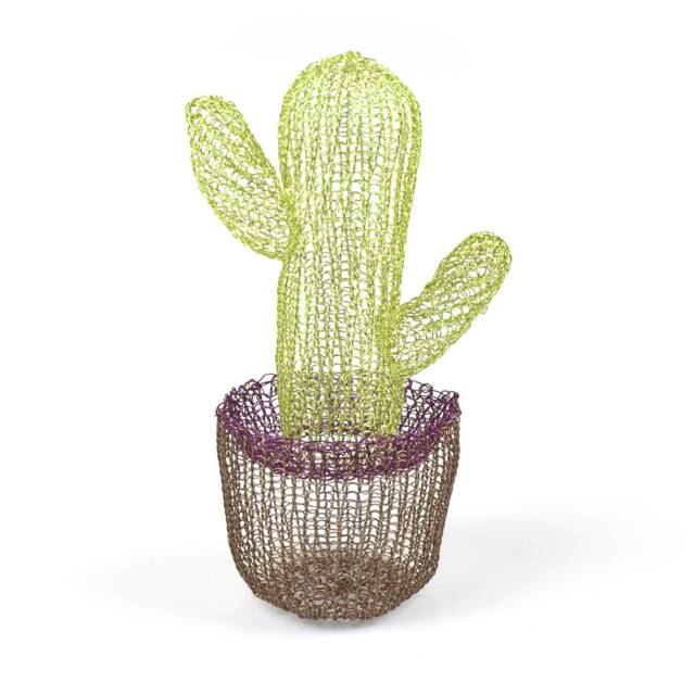 Mini Cactus, Succulent, Wire Sculpture, Cactus Decor, Gifts - image 1