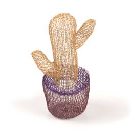 Mini Cactus, Succulent, Wire Sculpture, Cactus Decor, Gifts - thumbnail 3