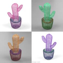 Mini Cactus, Succulent, Wire Sculpture, Cactus Decor, Gifts - thumbnail 2