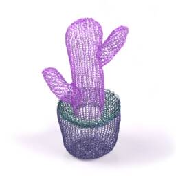 Mini Cactus, Succulent, Wire Sculpture, Cactus Decor, Gifts - thumbnail 4