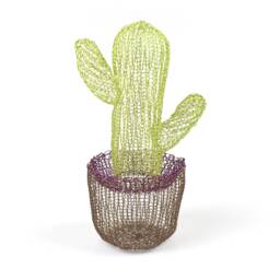 Mini Cactus, Succulent, Wire Sculpture, Cactus Decor, Gifts - thumbnail 1