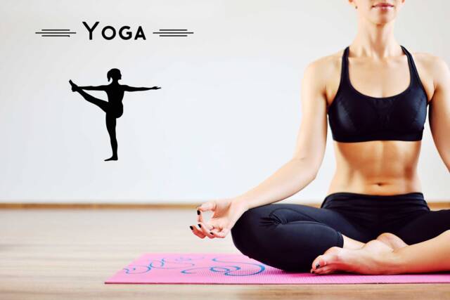 Yoga Pose Wall Decal Lotus Mandala, Buddha Decor, T625 - image 1