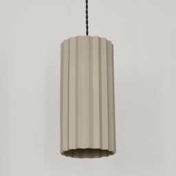 xl Syracuse - Ceramic Pendant Ceiling Light Handmade Minimalist Pillar Hanging Fixture in Natural Dune - thumbnail 3