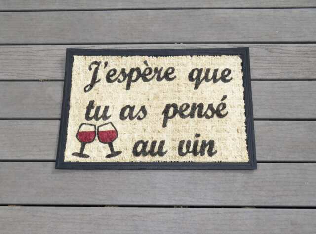 Doormat I Hope You Thought About Wine, Welcome Home, Entrance Mat, Humorous Doormat, Customizable Carpet, Gift Idea - image 1