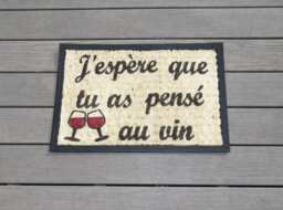 Doormat I Hope You Thought About Wine, Welcome Home, Entrance Mat, Humorous Doormat, Customizable Carpet, Gift Idea - thumbnail 1