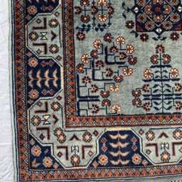 3??10 Ft Silver Hallway Carpet, Afghan Oriental Wool Rug, Home Decor - thumbnail 3