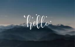Door Decal, Hello Door Sticker, Wall Store Window Laptop Car Decal - thumbnail 1