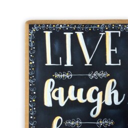 Live Laugh Love Sign, Wooden Chalkboard Wedding Gift, Farmhouse Plaque, Newlywed Photo Prop, Inspirational Wall Art, Housewarming Gift - thumbnail 2