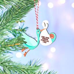 Personalised New Baby Christmas Tree Decoration - thumbnail 2