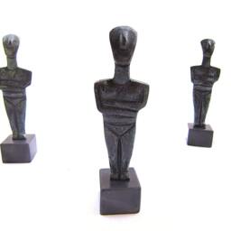 Free Shipping Bronze Sculpture Idol Of Cycladic Figure , Metal Museum Quality Reproduction, Henry Moor Art - thumbnail 2
