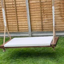 Extra Large Walnut Swing Bench Handmade Indoor/Outdoor Oak - thumbnail 3