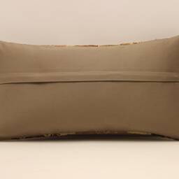 Handmade Kilim Lumbar Pillow Cover, Vintage Turkish Wool 10x20 - thumbnail 4