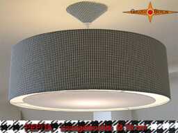 Hanging Lamp Black White Pepita ?? 40 Till 70 cm With Diffuser