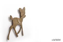 Fawn Wooden Silhouette Clock - Kids Nursery Room, Teens Baby Room Wall - thumbnail 1