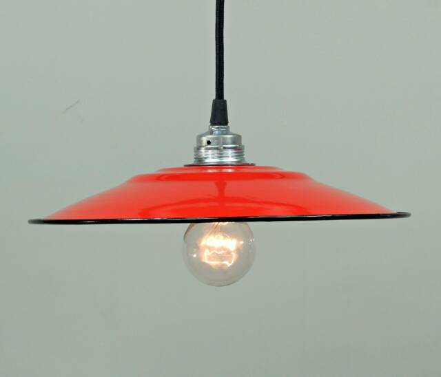 Industrial Factory Shade Enamel Ceiling Lighting - image 1