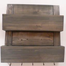 Mail Organizer Wall, Rack, Entryway Organizer, Key Rustic & Holder - thumbnail 3