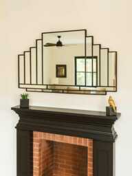 Large Art Deco Wall Mirror, Overmantle Mirror - thumbnail 1