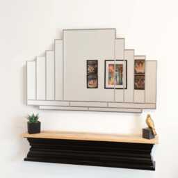 Large Art Deco Wall Mirror, Overmantle Mirror - thumbnail 3