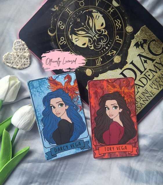 Zodiac Academy Tarot Card Style Print/ Darcy & Tory Vega Print/Officially Licensed/Twisted Sisters/ Bookish Art Print/Zodiac Merch - image 1