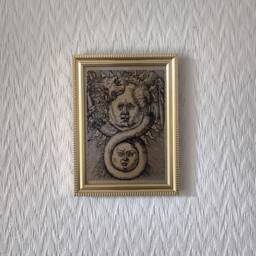 "Mercurial Ouroboros - Basil Valentine, 1613 Handmade Reproduction On Canvas 5""x7" - thumbnail 2