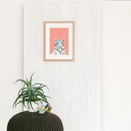 Tiger Illustration, Kids Animals Room Decor, Baby Print 21x30, Wall Decor - thumbnail 3