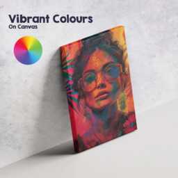 Vibrant Colourful Woman Portrait Round Glasses Contemporary Pop Art Canvas Wall Print Decor Picture Ready To Hang - thumbnail 4