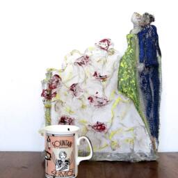 Better Together Soulmate Love Relationship Gift Dance Field Of Poppy Wire Mesh Sculpture Metal Art Valentine Couple Wedding Engagement - thumbnail 3
