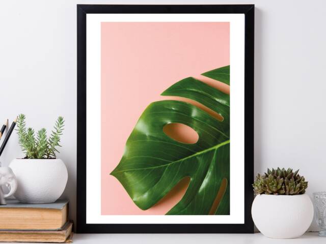 Tropical Pink Palm - Photography Print Wall Art Home Decor Gift Bespoke Poster A5 A4 A3 Framed - image 1