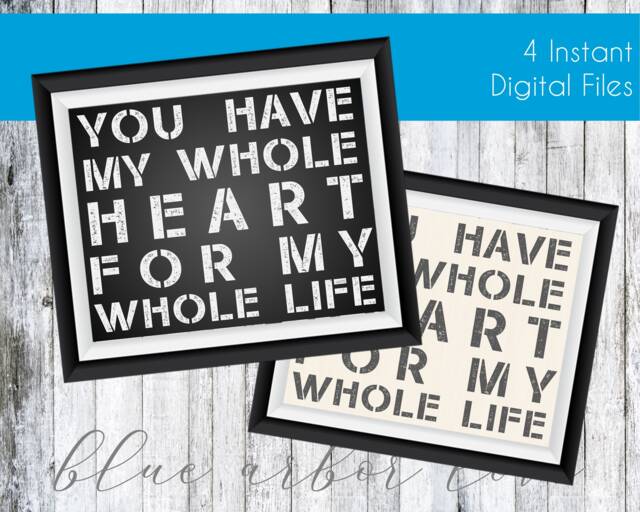 You Have My Whole Heart Subway Wall Art Sign