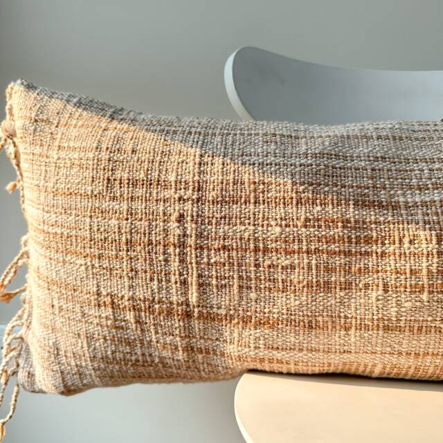 Brown Dot Block Print Mudcloth Hmong Pillow Case - image 1