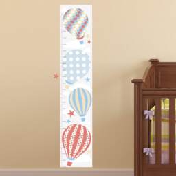 Hot Air Balloon Fabric Wall Stickers, Nursery Decor, Kites, Stars - thumbnail 3