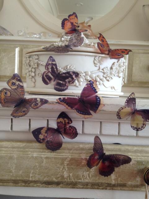 3D Butterfly Wall Art Natural Flying Removable Decor, Set Of 10 - image 1