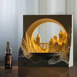 Gypsum Diffuser Lamp Moon & Mountain Aromatherapy Led Light - thumbnail 3