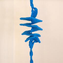 Macrame Spiral Hanging - Home Decor Boho Knots Turquoise Wall Ceiling - thumbnail 3