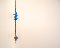 Macrame Spiral Hanging - Home Decor Boho Knots Turquoise Wall Ceiling - thumbnail 1