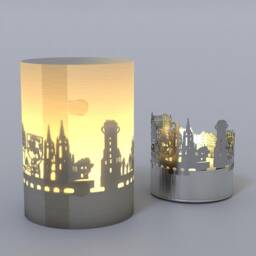 Marburg Skyline Shadow Play Candle - German Landmark Souvenir - thumbnail 4