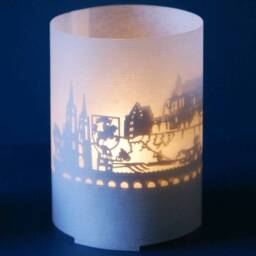 Marburg Skyline Shadow Play Candle - German Landmark Souvenir - thumbnail 1